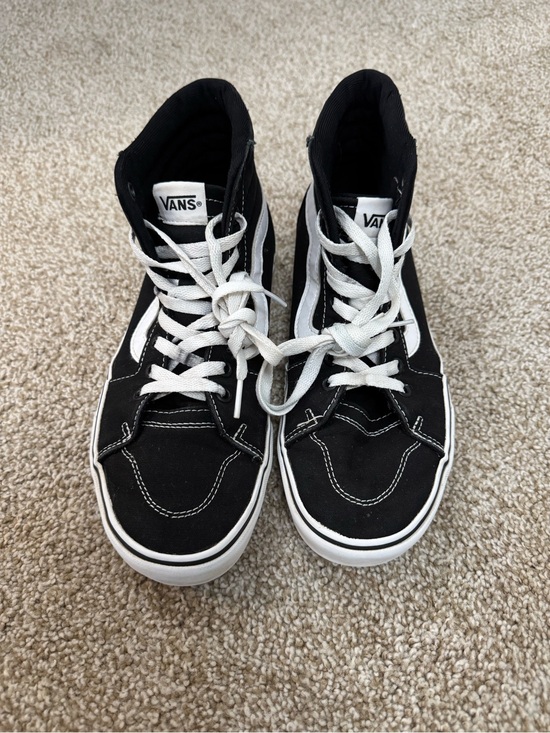 Vans Shoes - Vans Black & White High-Top Skate Sneakers